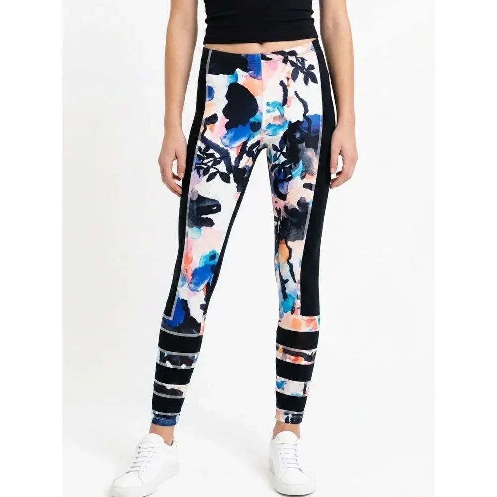ADIDAS | Girls Floral Equipment Leggings Navy Blue